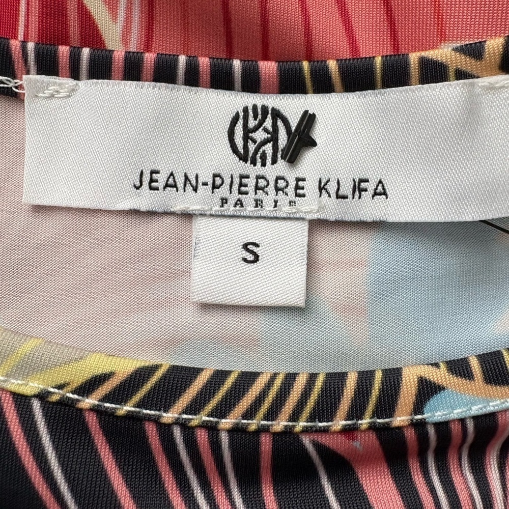 Jean-Pierre Klifa Beachy Floral 3/4 Sleeve Shift Dress size Small Resortwear - Picture 4 of 5